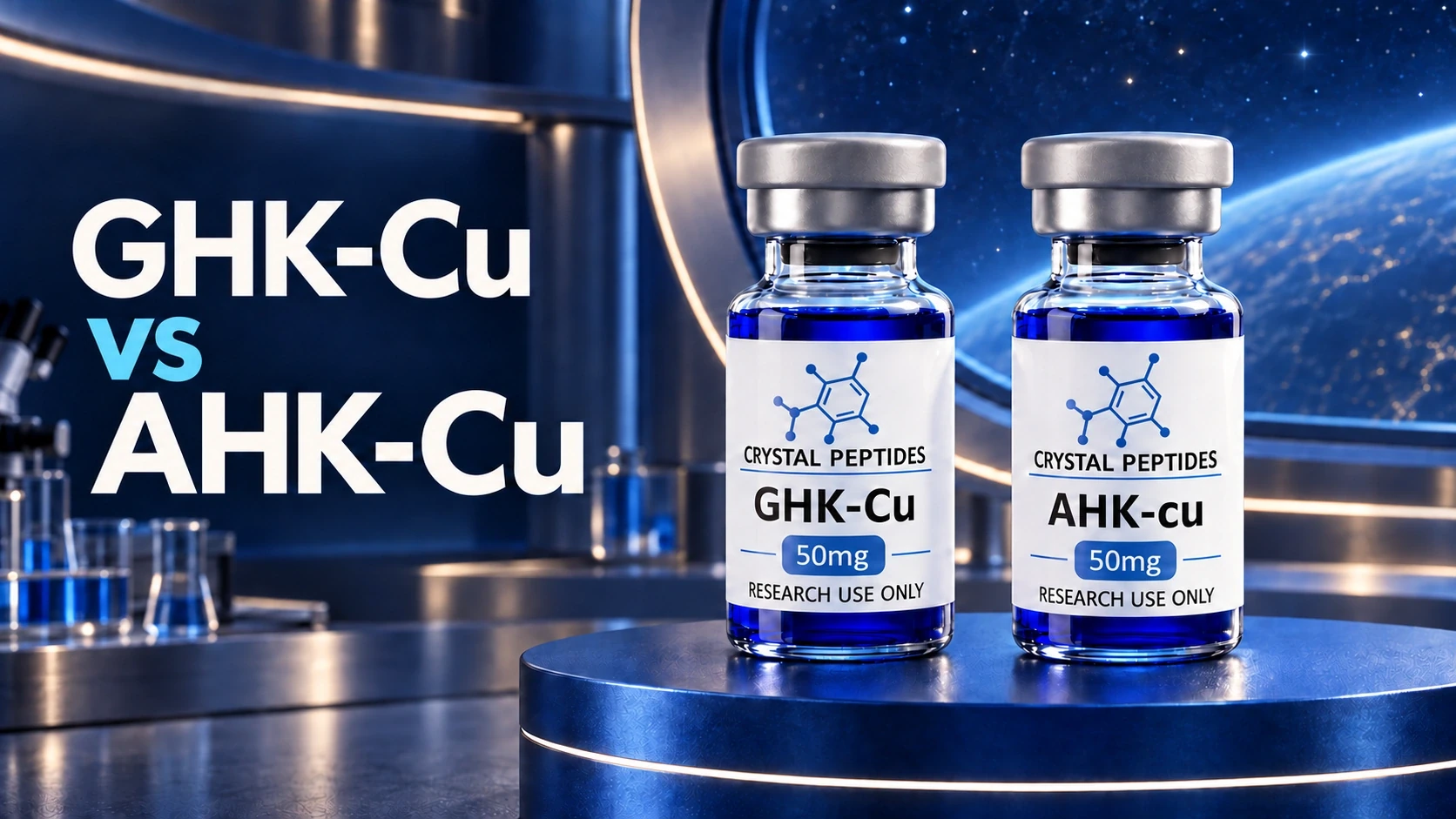 GHK-Cu ir AHK-Cu: kas pasikeičia pakeitus vieną aminorūgštį?