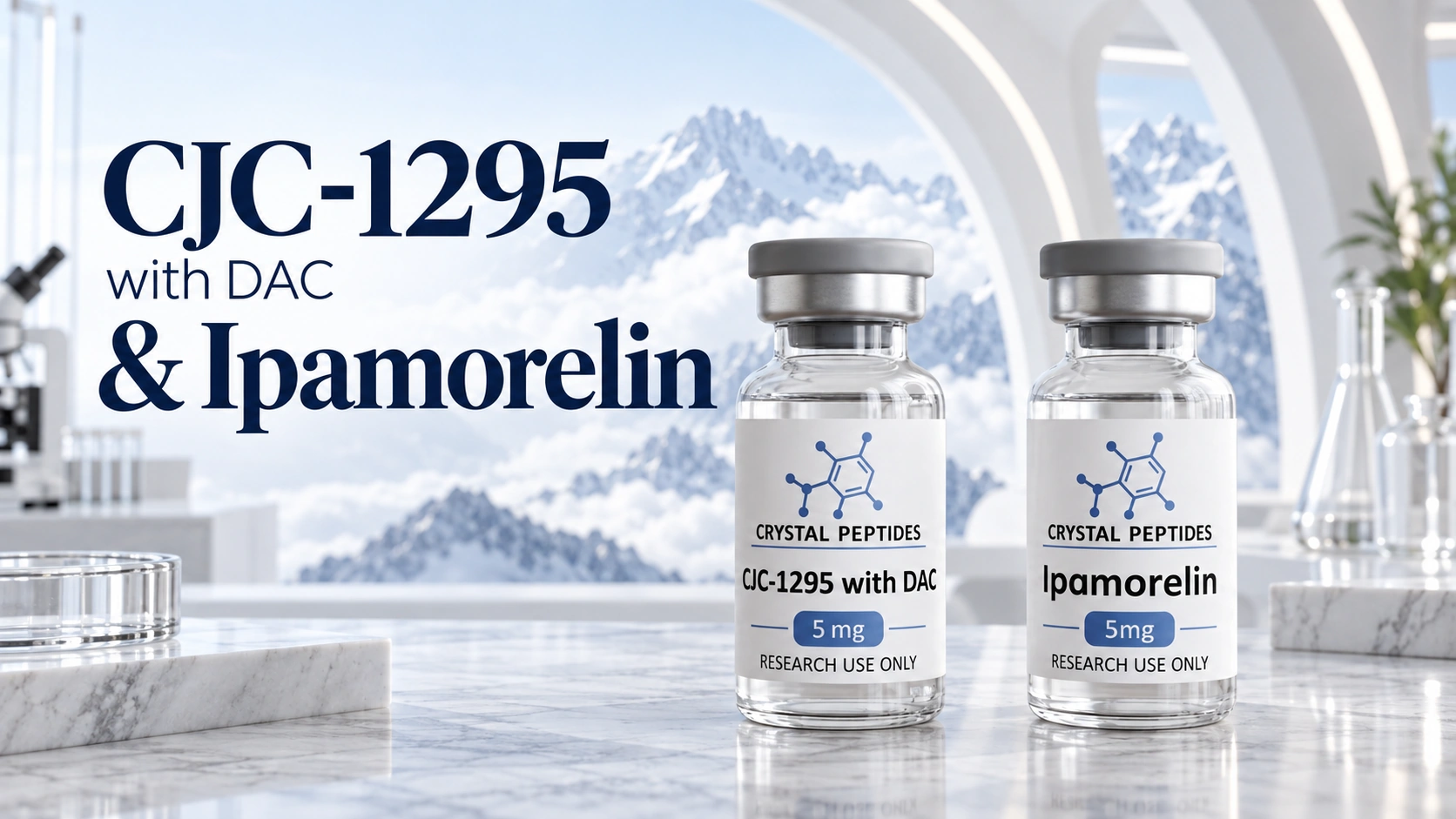 CJC-1295 ir Ipamorelin: augimo hormono sekretagogų tyrimai
